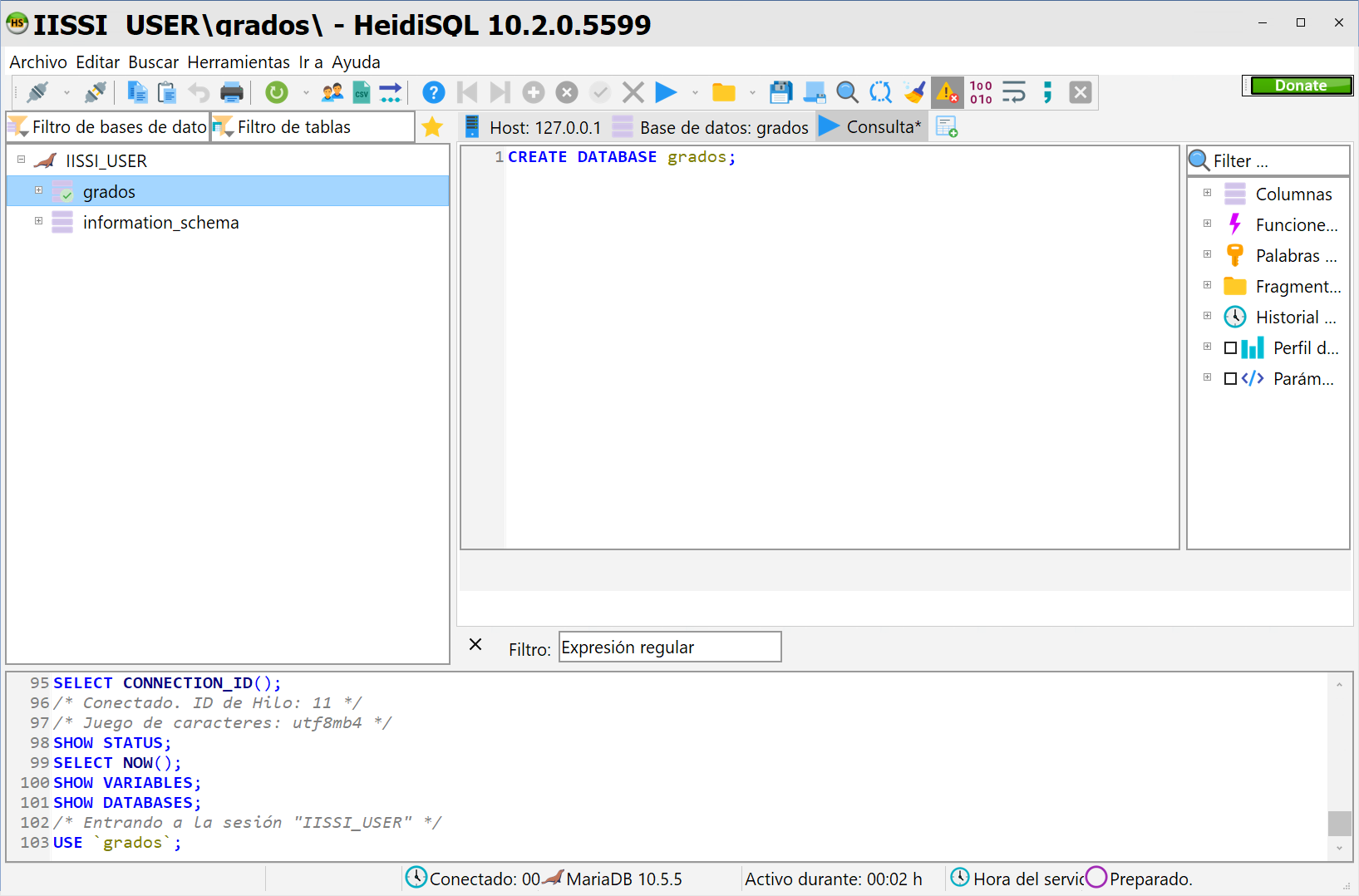 HeidiSQL sesión 7