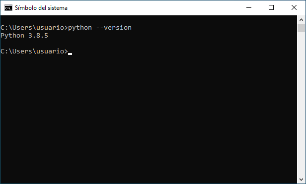 Comprobar Python