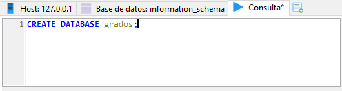 Crear database